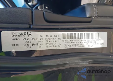 2017 Jeep Grand Cherokee Altitude 4X4 z USA, uszkodzony, nr VIN 1C4RJFAG4HC927399